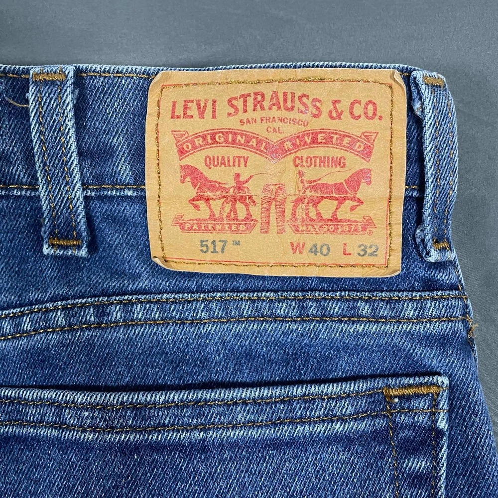 Levis 517 40x32 (39x30) Mens Bootcut Jeans Medium Wash Blue Denim 00517-2017